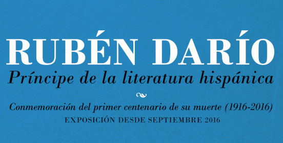 Cartel promocional de la exposición Rubén Darío